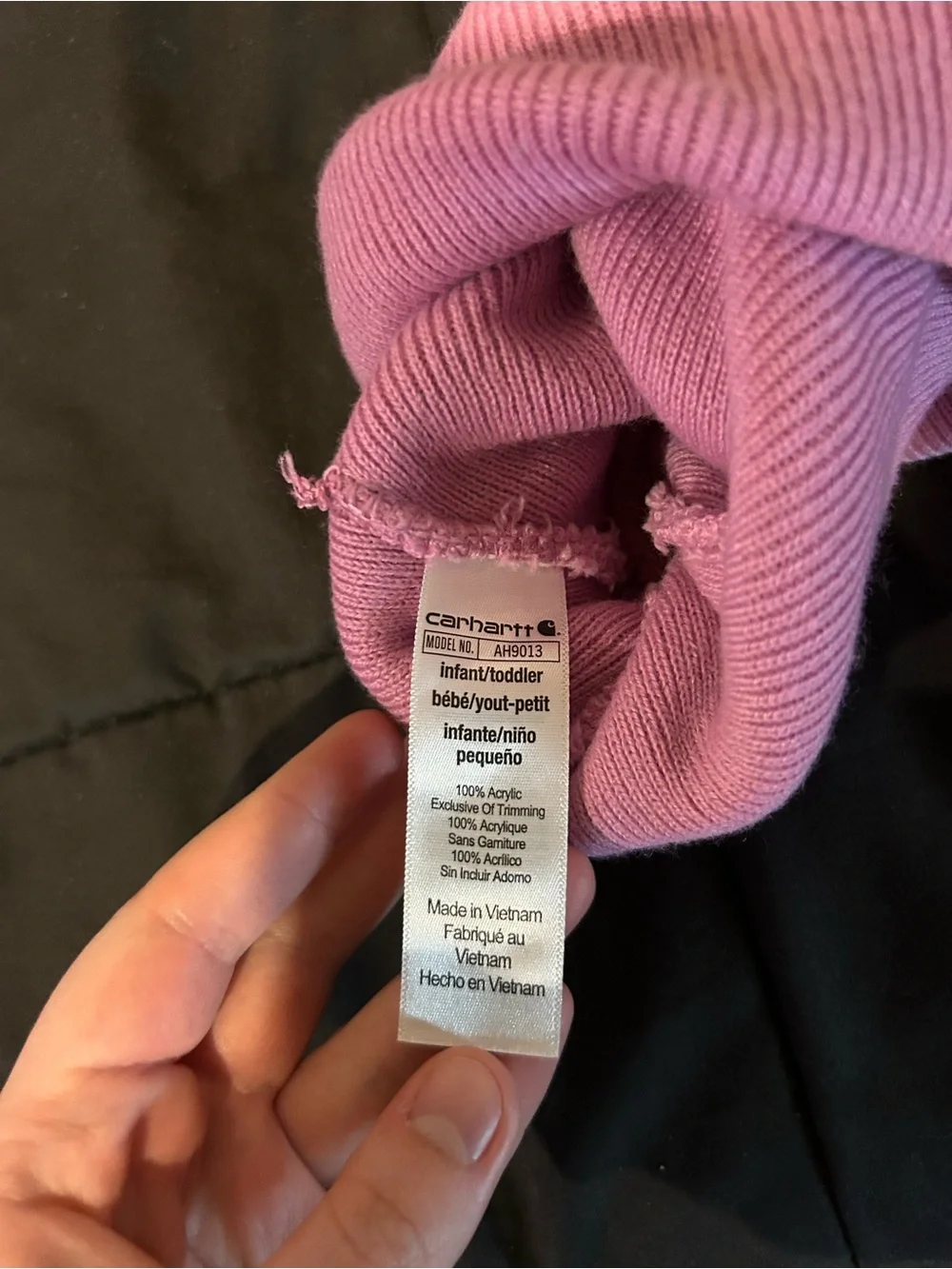 Carhartt Kids Pink Fold-Over Cuffed Beanie